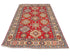 4x7 Red Kuba Afghan Hand Knotted Wool Area Rug
